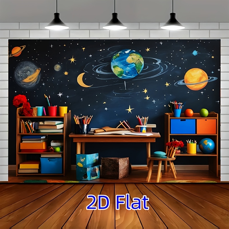 Science Nursery - Astronomy Classroom Mural Canvas Decor for