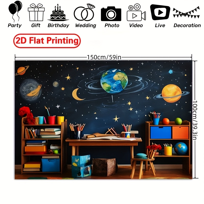 Astronomy Classroom Mural Canv - Science Nursery ulasan dan harga