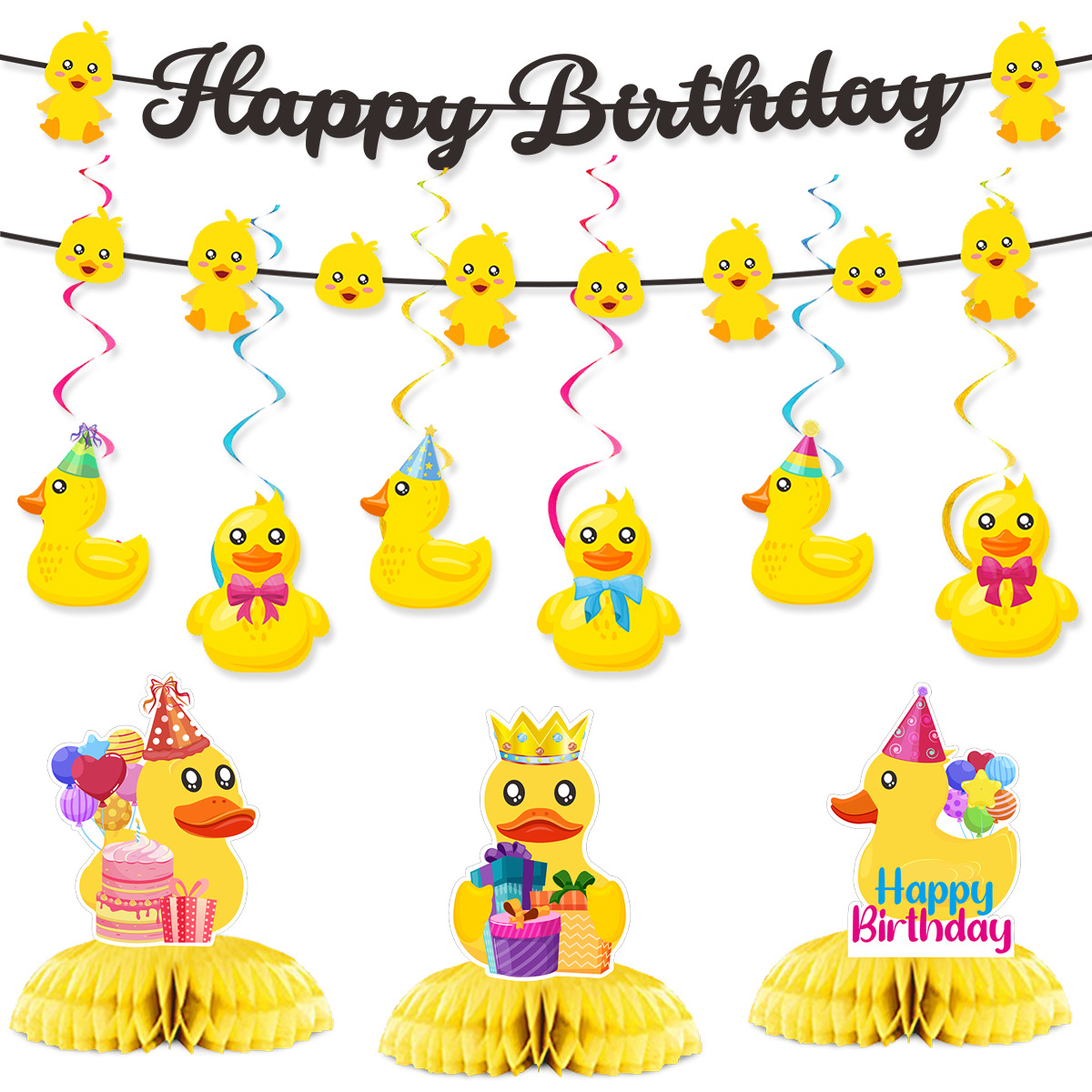 Cute Swim Duck Theme Happy Bir - Science Of Happiness ulasan dan harga