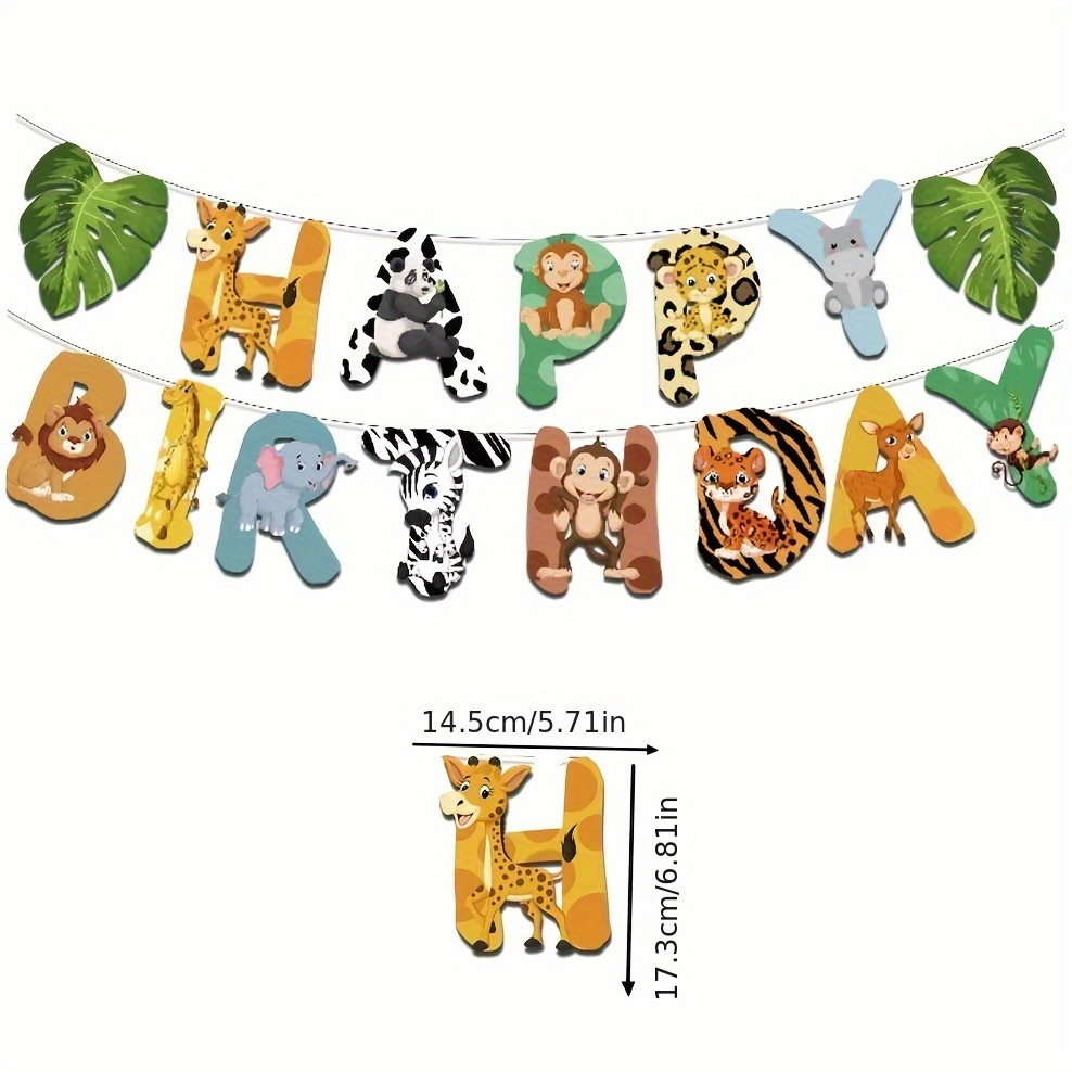 15pcs Jungle Safari Party Pape - Science Of Happiness ulasan dan harga