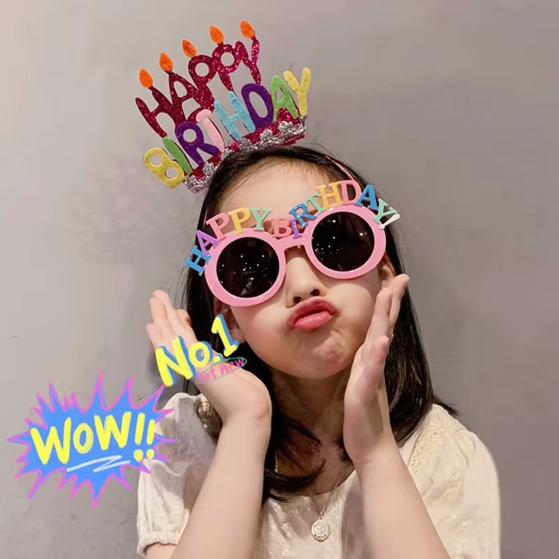 Birthday Party Props Happy Bir - Science Of Happiness ulasan dan harga