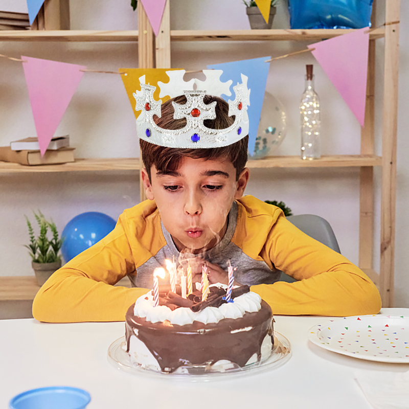 Kids Birthday Hat Gold Silver  - Science Of Happiness ulasan dan harga