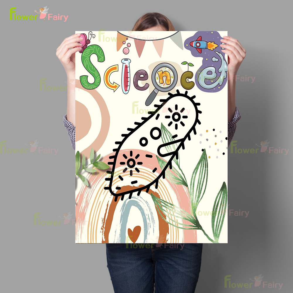 Cartoon Microbiology Watercolo - Science Nursery ulasan dan harga