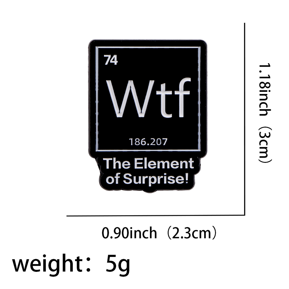 Chemical Element 74 Enamel Pin - Science Bob ulasan dan harga
